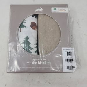 Red Rovr 100% Organic Cotton Muslin Blanket Bear Buddies